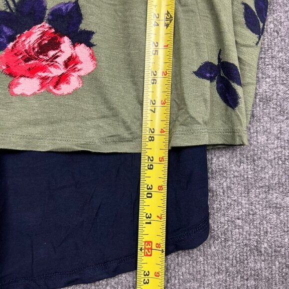 NWT Maurices Womens 24/7 T‎ Shirt Top Short Sleeves Size 3 Floral Blouse - Picture 4 of 6